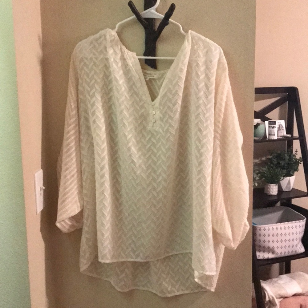 White patterned blouse